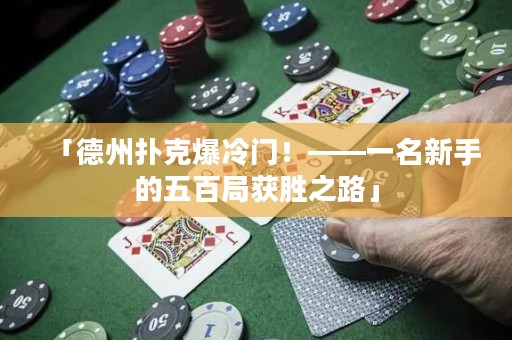 「德州撲克爆冷門！——一名新手的五百局獲勝之路」