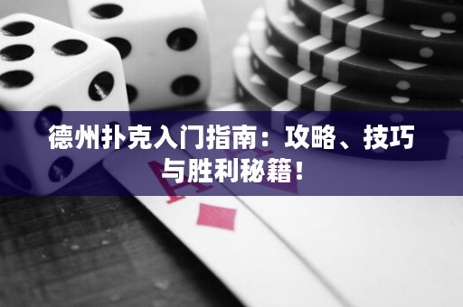 德州撲克入門指南：攻略、技巧與勝利秘籍！