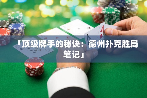 「頂級牌手的秘訣：德州撲克勝局筆記」