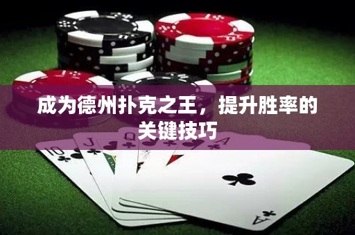 成為德州撲克之王，提升勝率的關(guān)鍵技巧