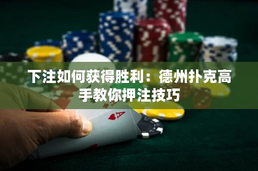 下注如何獲得勝利：德州撲克高手教你押注技巧